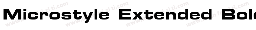 Microstyle Extended Bold字体转换